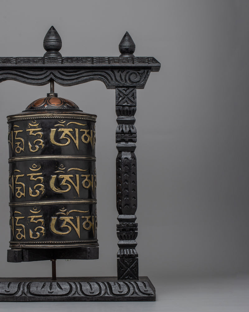 Handcrafted Buddhist Prayer Wheel | Traditional Spiritual Tool for Meditation and Rituals