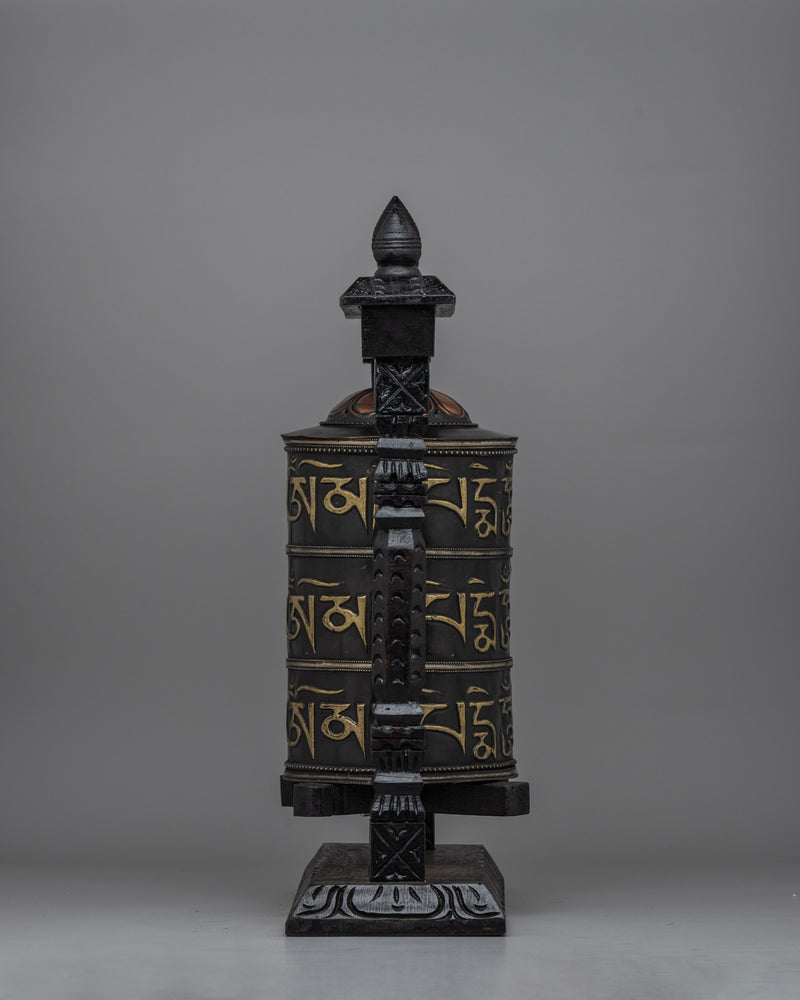 Handcrafted Buddhist Prayer Wheel | Traditional Spiritual Tool for Meditation and Rituals