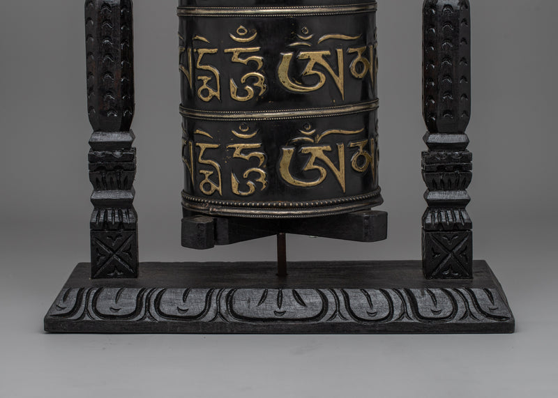 Handcrafted Buddhist Prayer Wheel | Traditional Spiritual Tool for Meditation and Rituals