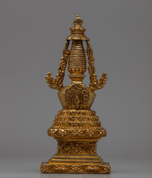 Gold-Plated Copper Stupa