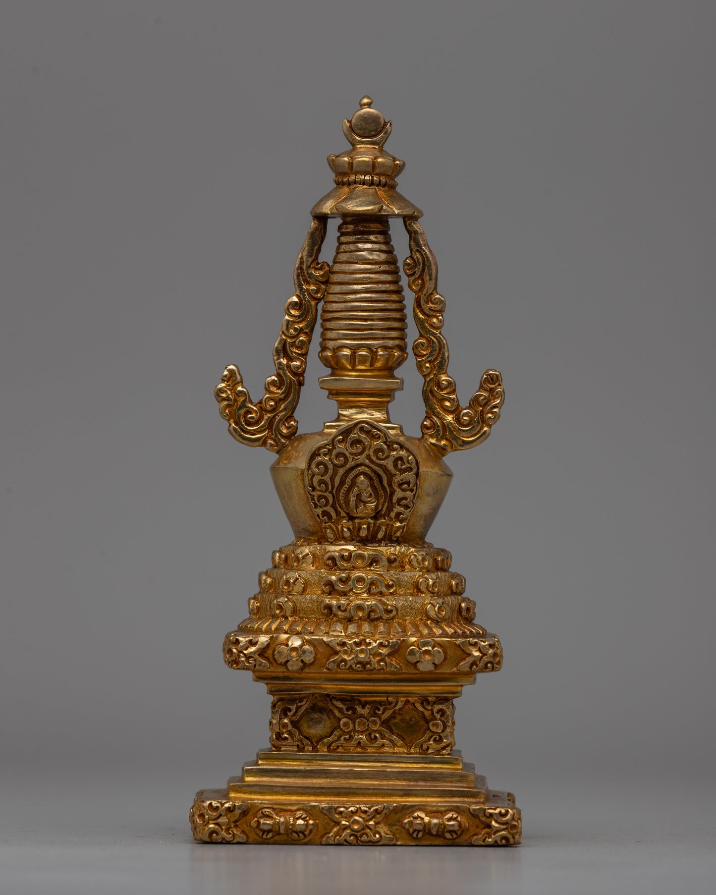 Gold-Plated Copper Stupa