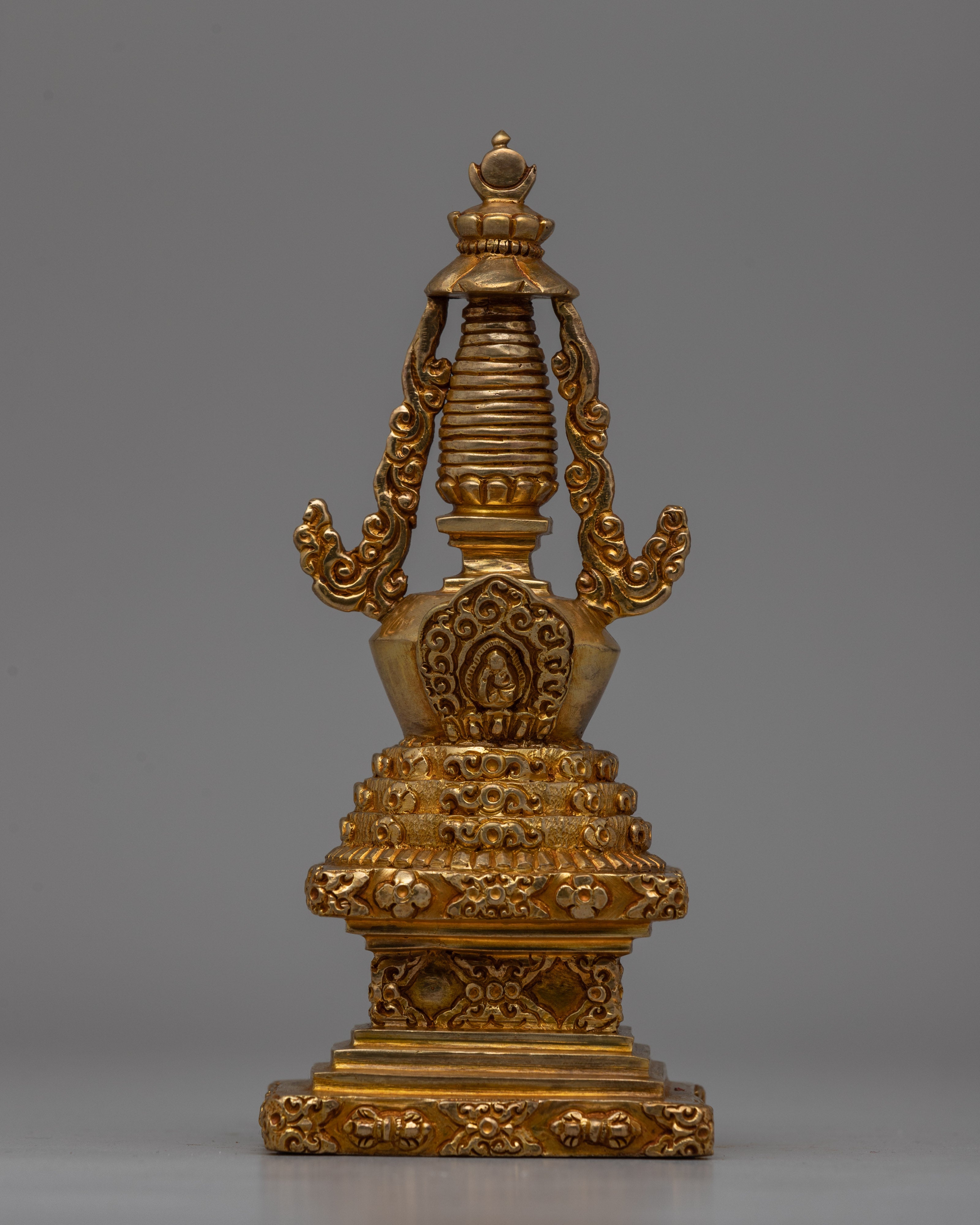 Gold-Plated Copper Stupa