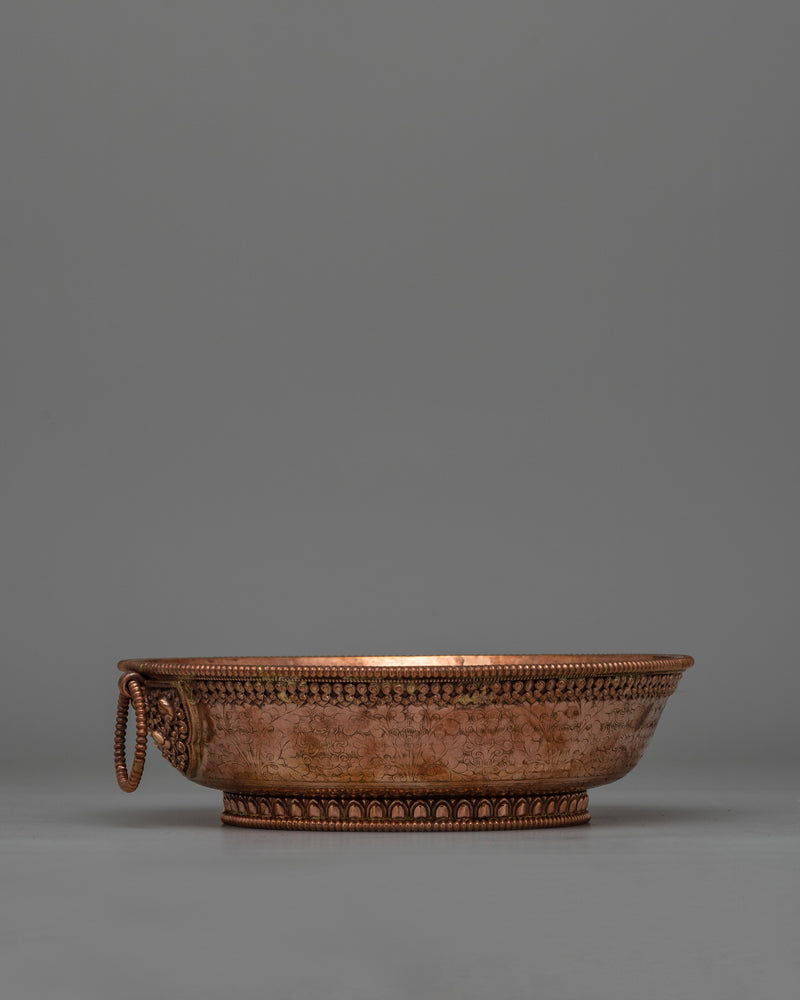 Copper Tibetan Water Offering Set | Buddhist Ceremonial Vessel