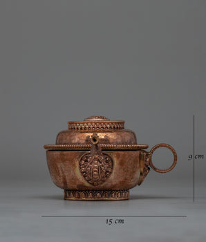 Copper Tibetan Water Offering Set | Buddhist Ceremonial Vessel