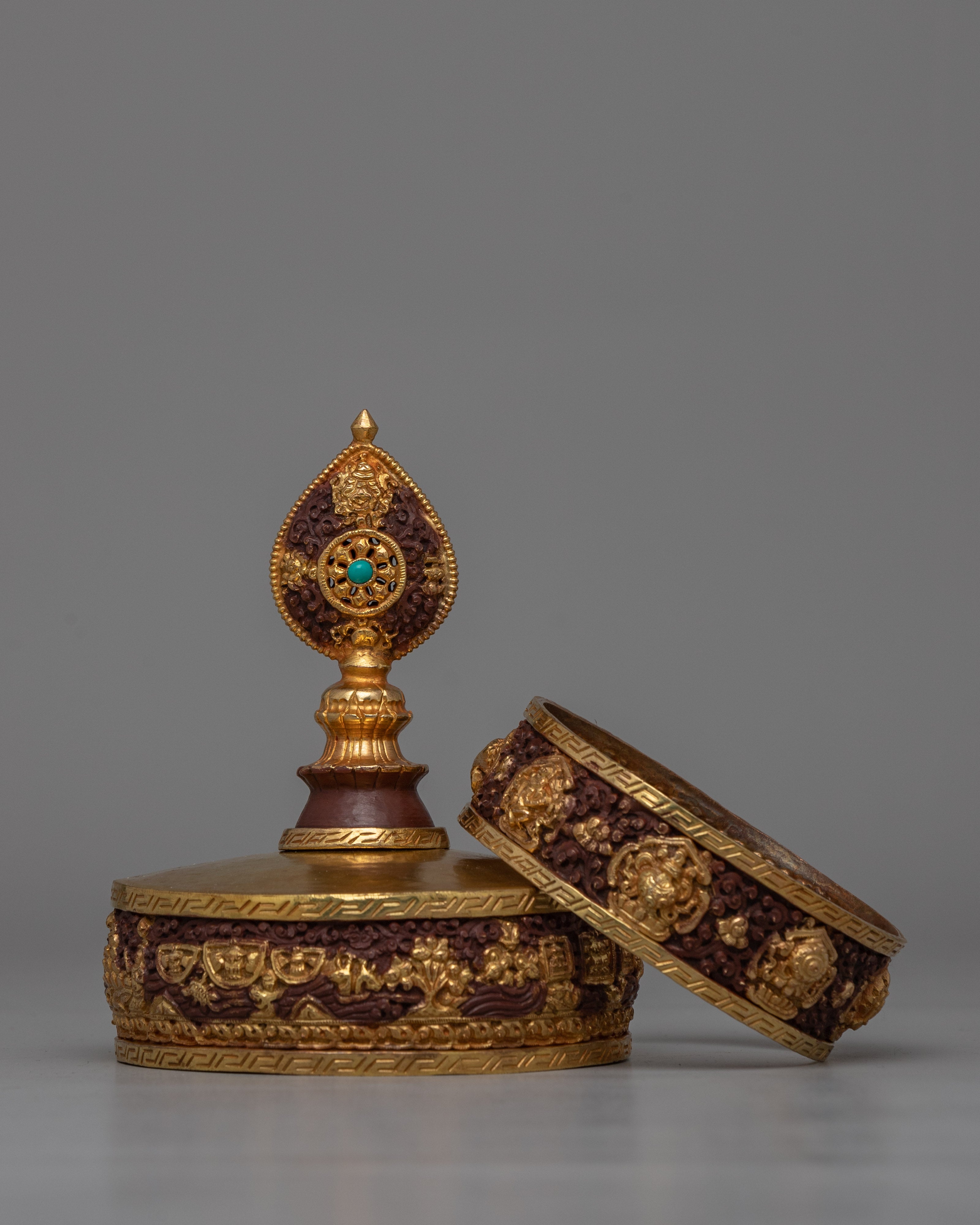 Traditional Buddhist Copper Mandala | Handcrafted Symbol of Balance and Enlightenment