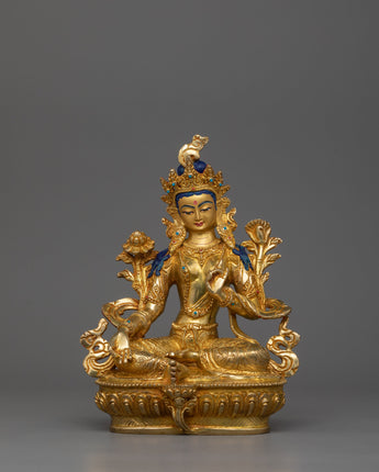 Green Tara Compassionate Buddhist Deity Figurine