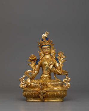 Green Tara Compassionate Buddhist Deity Figurine
