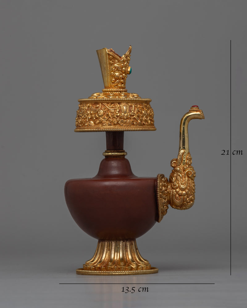 Gold-Plated Ritual Vases for Buddhist Ceremonies | Elegant Detailing