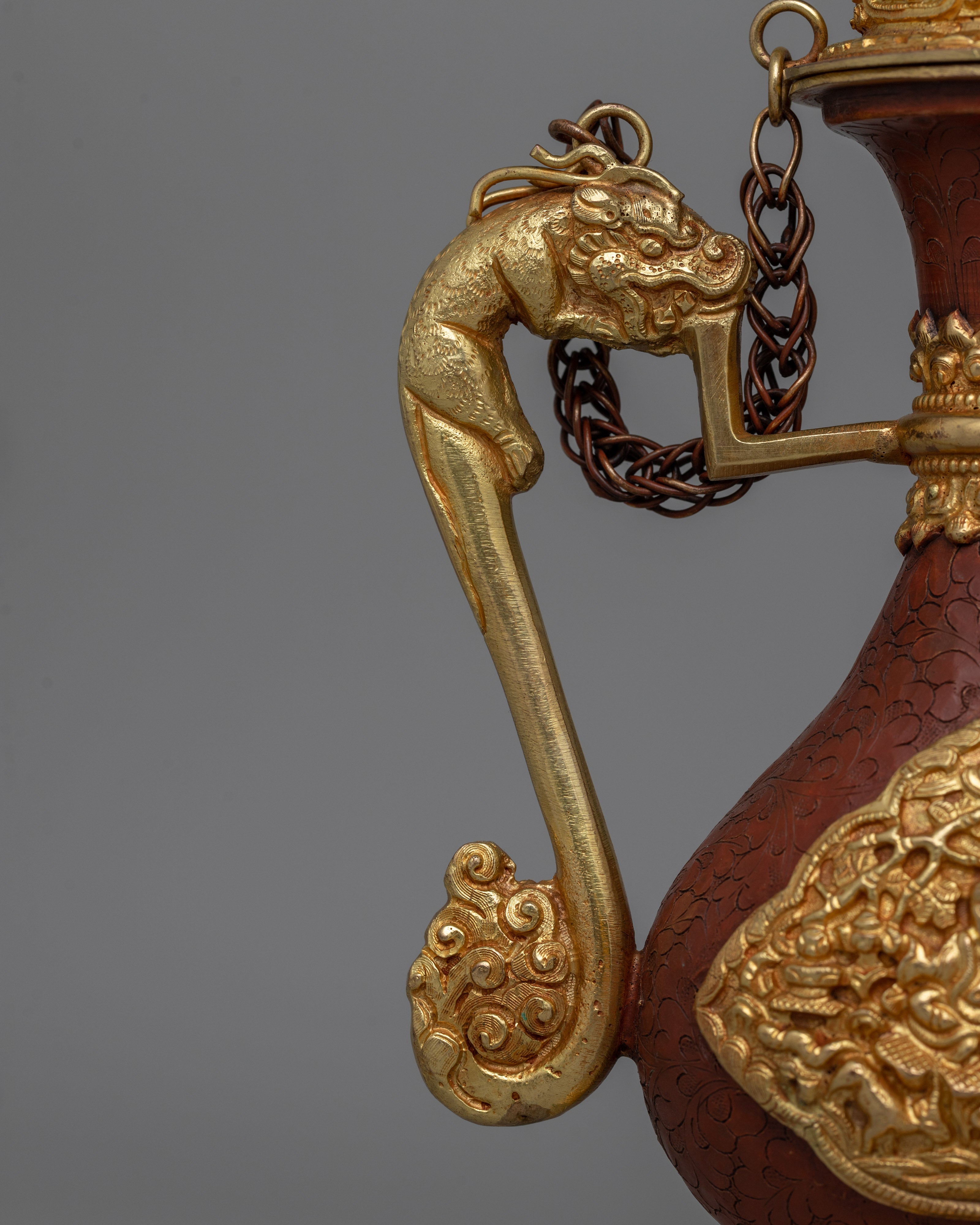 Traditional Buddhist Tibetan Ritual Ceremonial Ewer | Handcrafted for Rituals, Serving, or Display