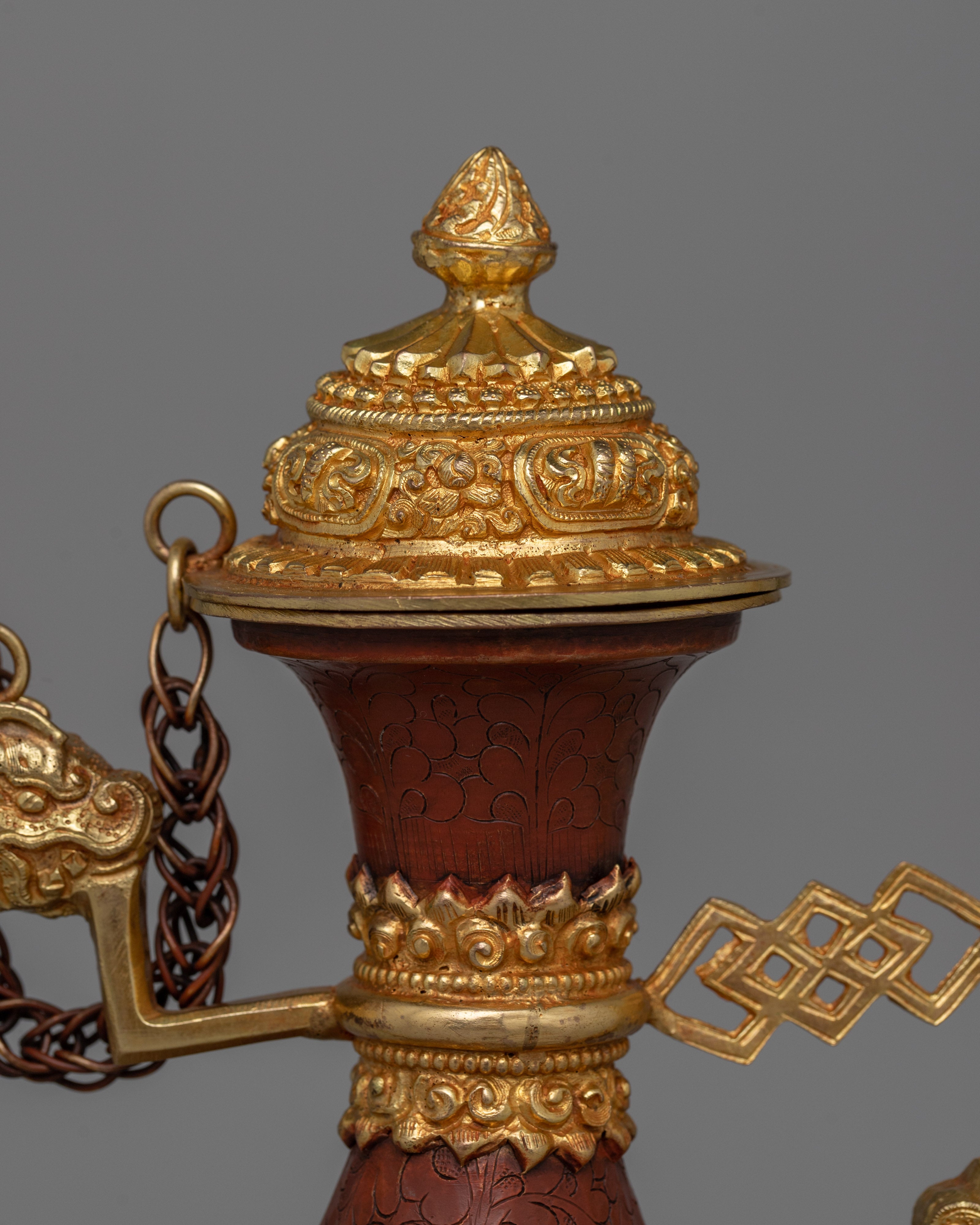 Traditional Buddhist Tibetan Ritual Ceremonial Ewer | Handcrafted for Rituals, Serving, or Display