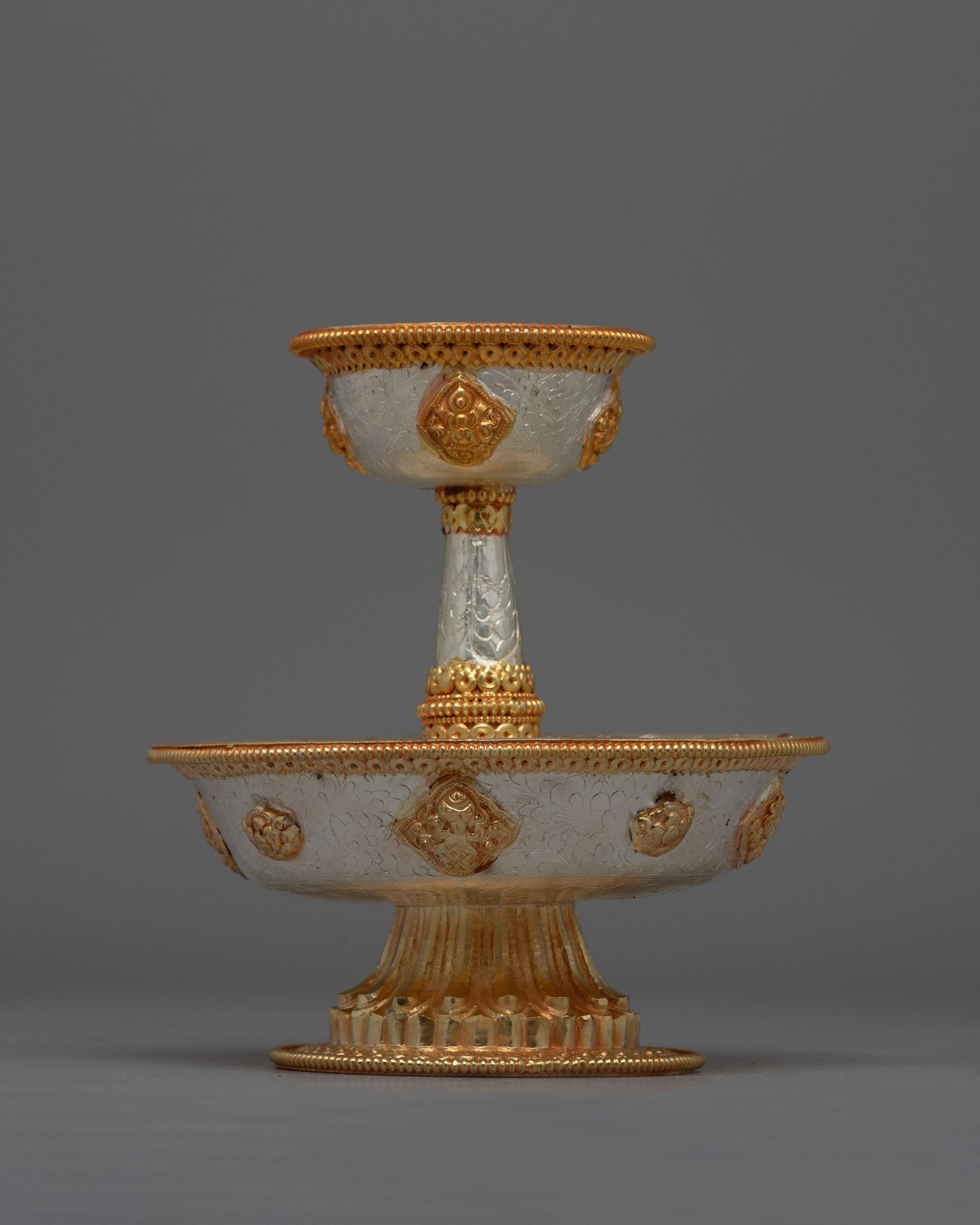 Buddhist Ritual Serkyem Set | Handcrafted Ritual Tool for Offerings an