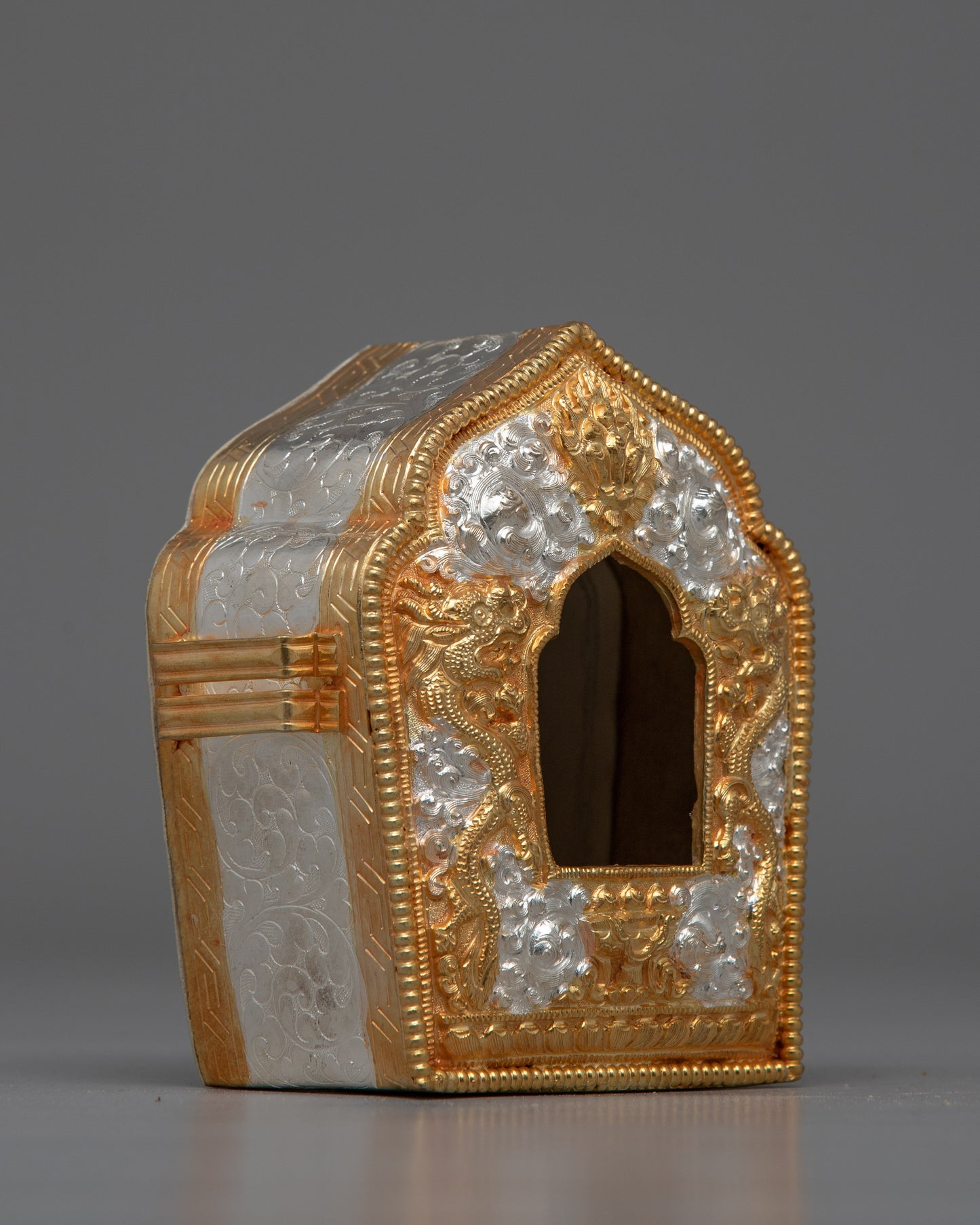 Traditional Buddhist Amulet Ghau Box | Unique Storage for Prayers and Spiritual Keepsakes