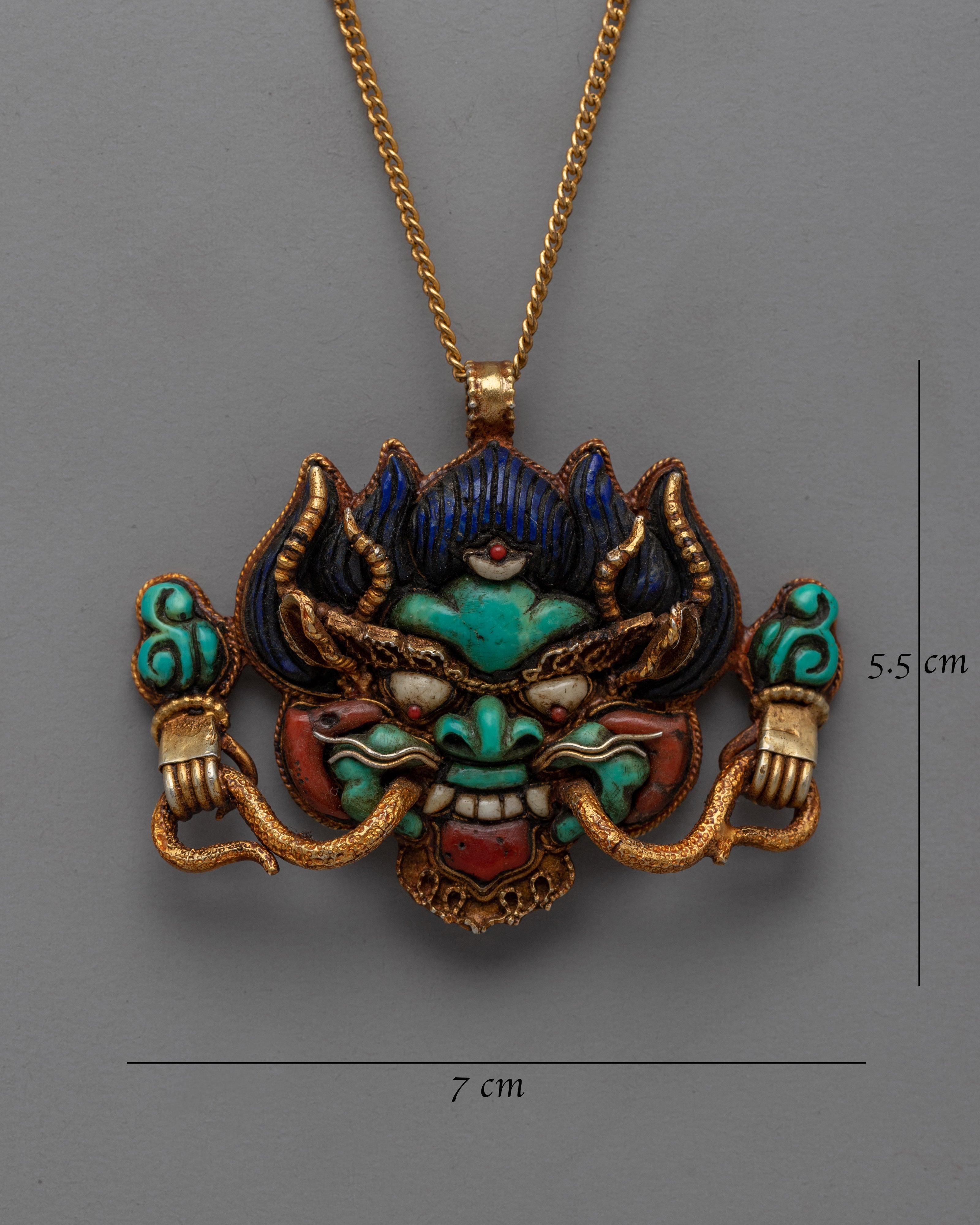 Handcrafted Cheppu Face Locket | Tibetan Amulet