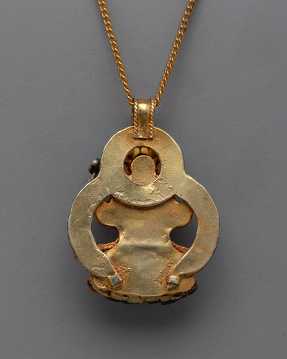 Four-Armed Chenrezig Locket | Sacred Buddhist Figure of Compassion and Peace