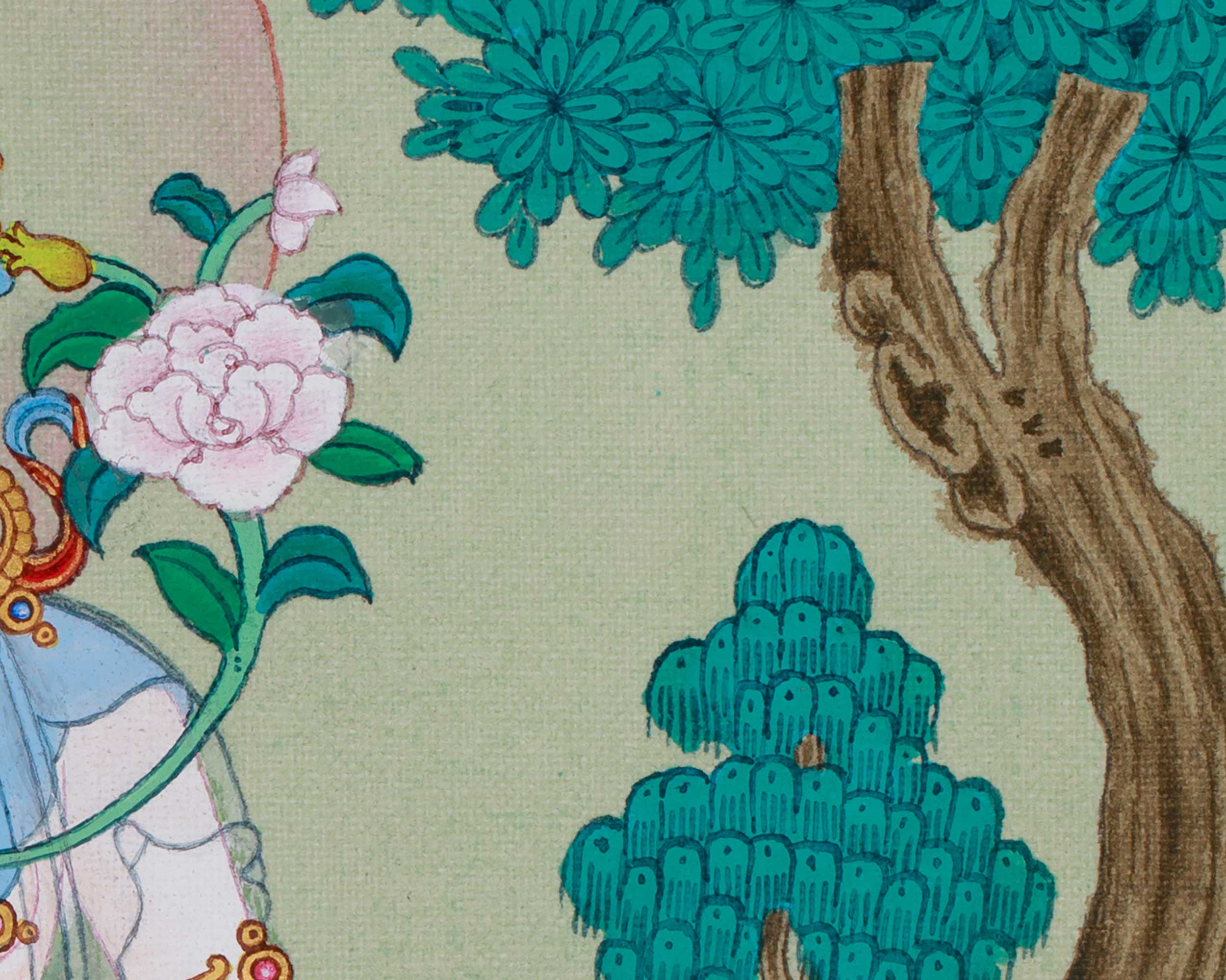 White Tara Healing Thangka | Seven-Eyed Tara | Sita Tara | Vajrayana Deity