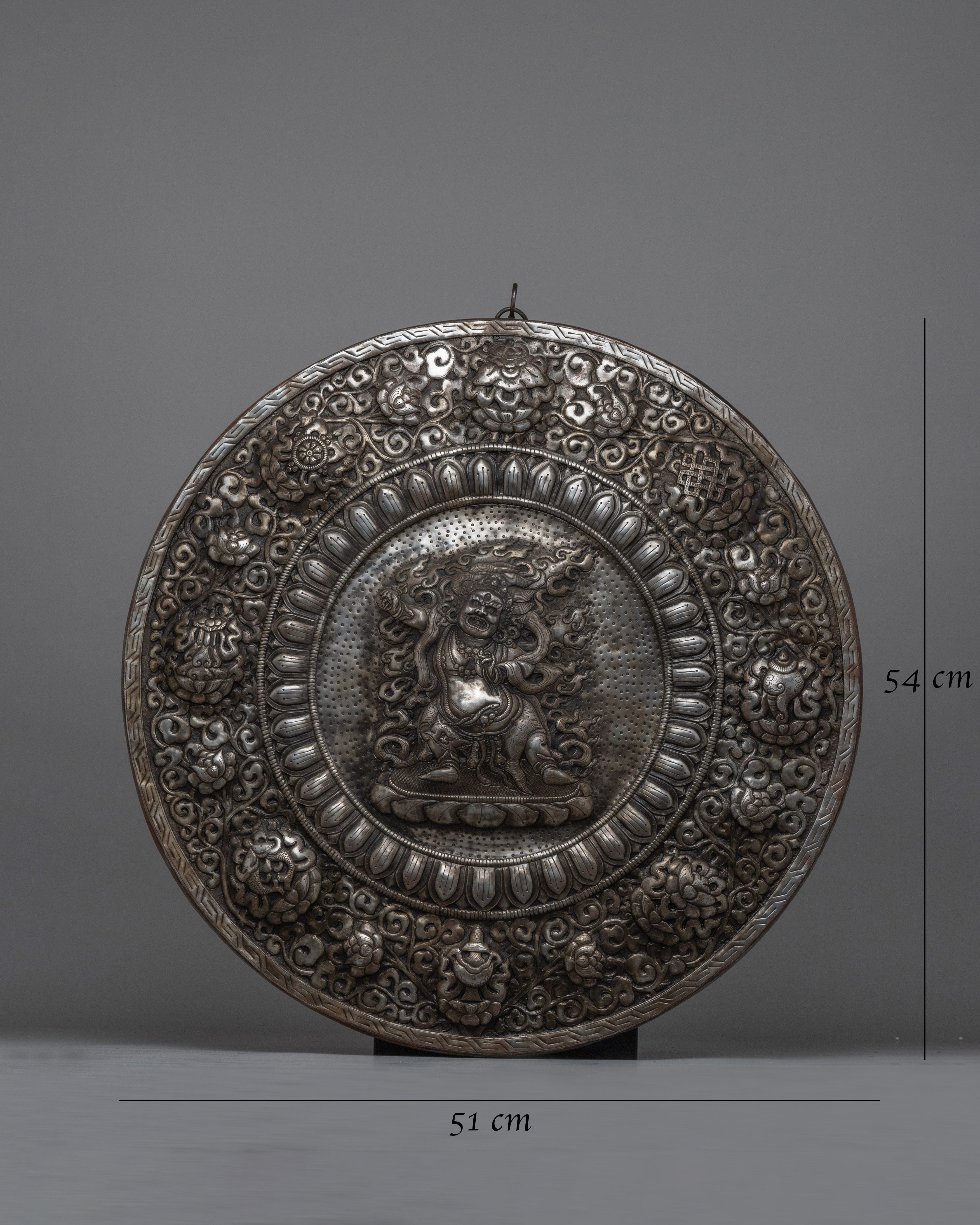 Traditional Vajrapani Metal Thangka | Sacred Tibetan Artwork for Strength and Protection