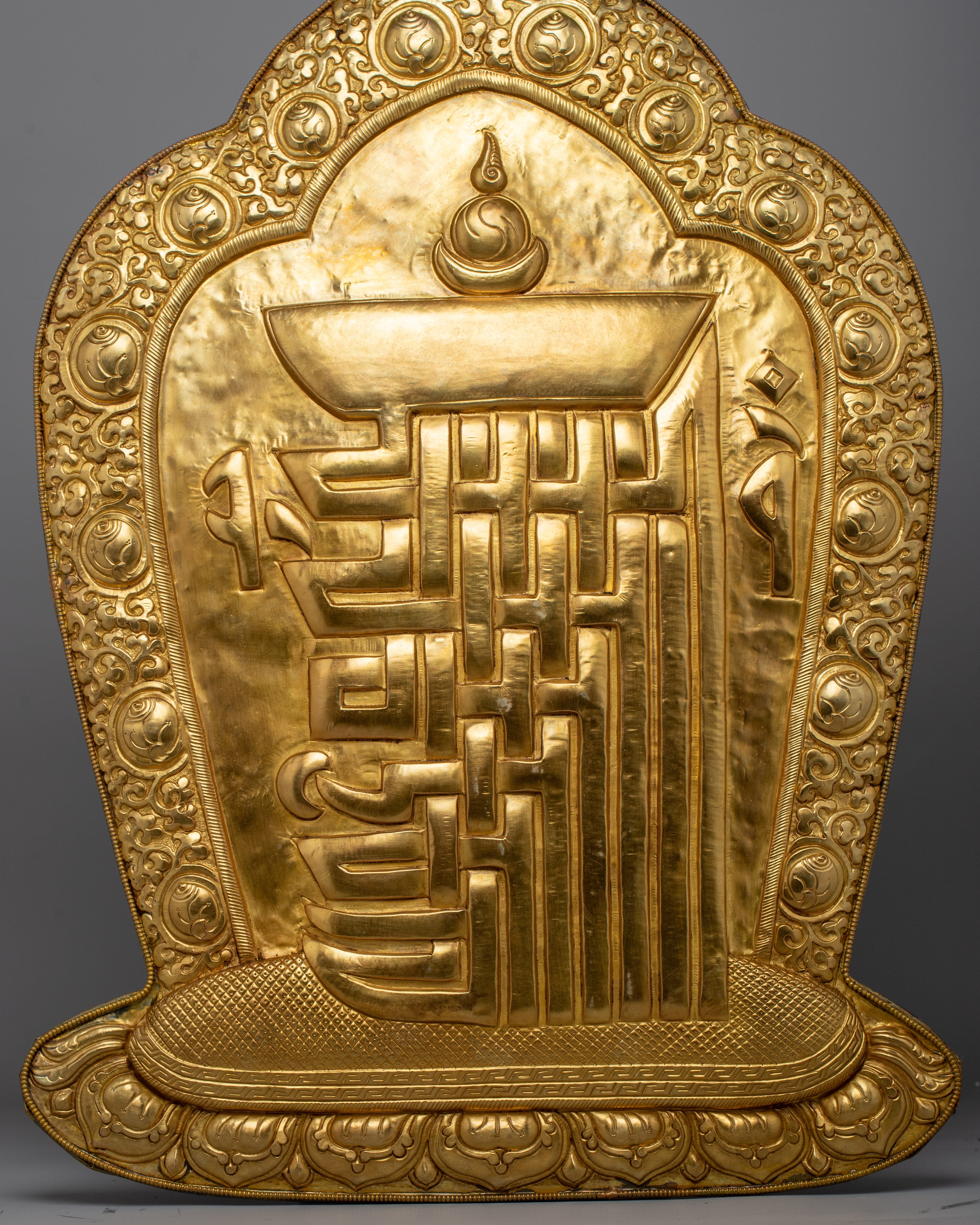 Handcrafted Kalachakra Metal Thangka | Traditional Buddhist Decor for Altar Spaces