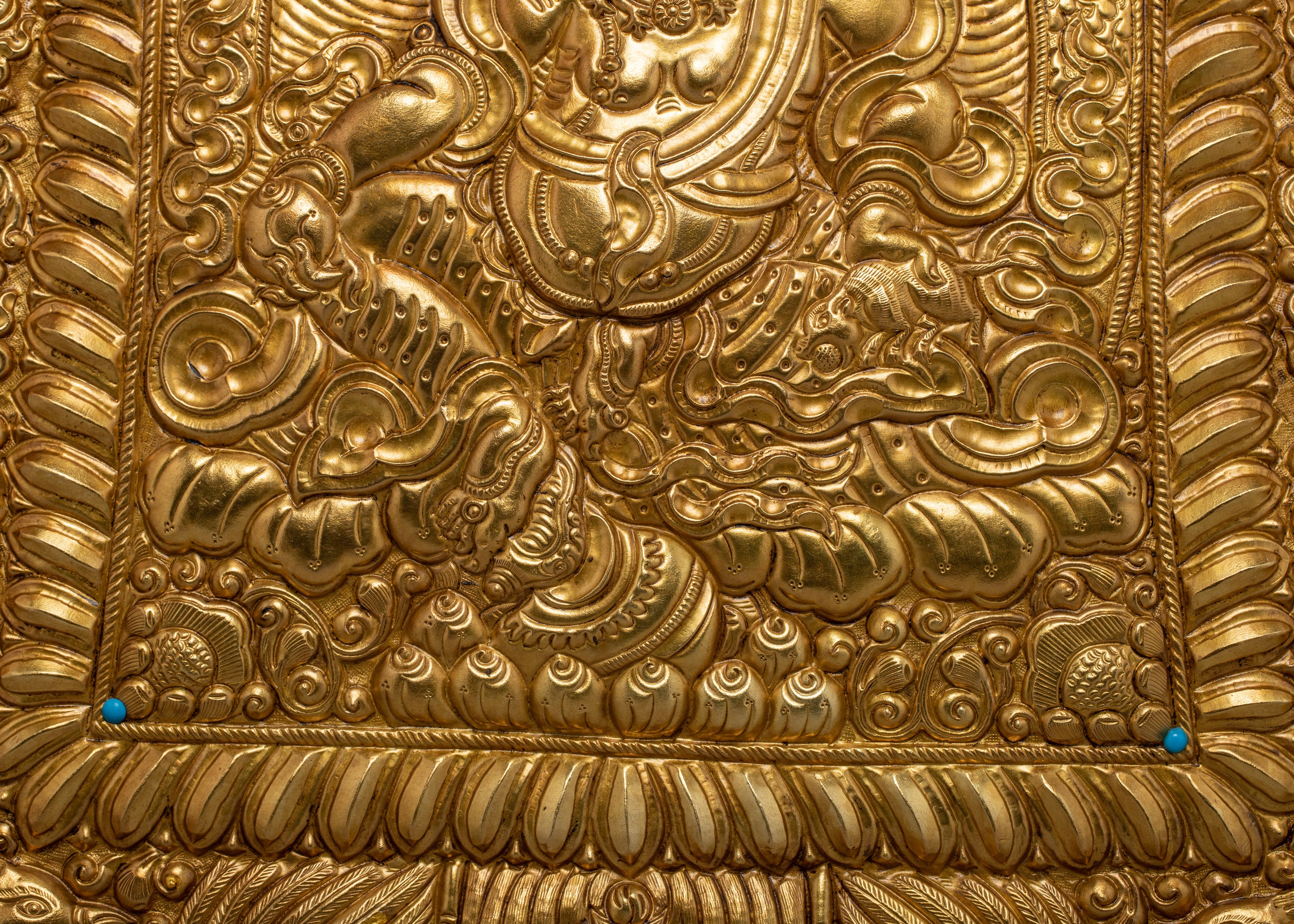 Buddhist Metal Thangka of Dzambala | Tibetan Wealth Deity for Prosperity and Fortune