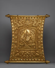 Buddhist Metal Thangka of Dzambala