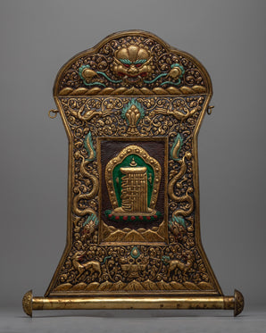 Buddhist Metal Thangka of Kalachakra
