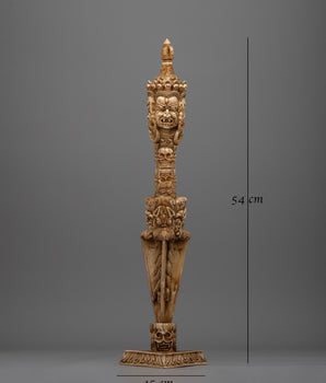 Handcrafted Buddhist Ritual Bone Phurba | Symbol of Spiritual Power and Energy Clearing