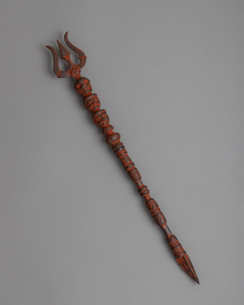 Traditional Trishul Ritual Dagger | Spiritual Artifact for Meditation and Ceremonies