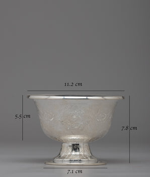 Tibetan Buddhist Offering Bowl Set | Traditional Ritual Set for Spiritual Practices