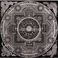 Ashtamangala Mantra Mandala | High Quality Giclee Canvas Print