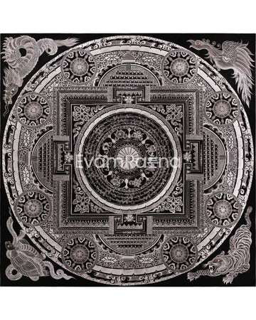 Ashtamangala Mantra Mandala | High Quality Giclee Canvas Print