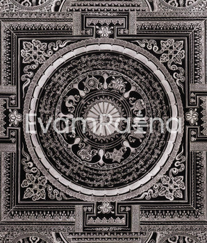 Ashtamangala Mantra Mandala | High Quality Giclee Canvas Print