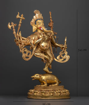 Standing Rakta Ganesh Statue
