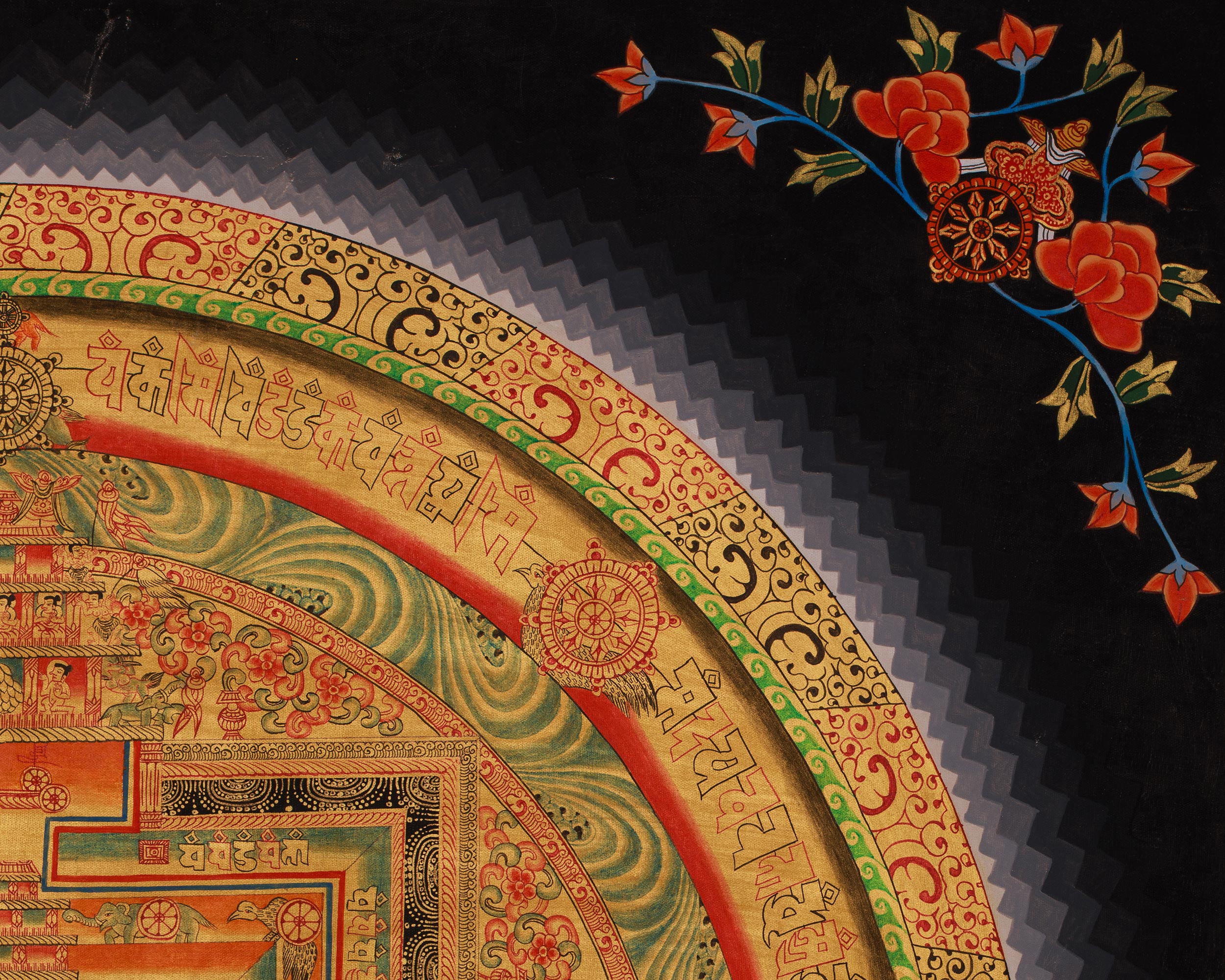 Buddhist Kalachakra Mandala Artwork | The Wheel of Time