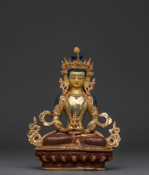Amitayus Buddhist Copper Statue