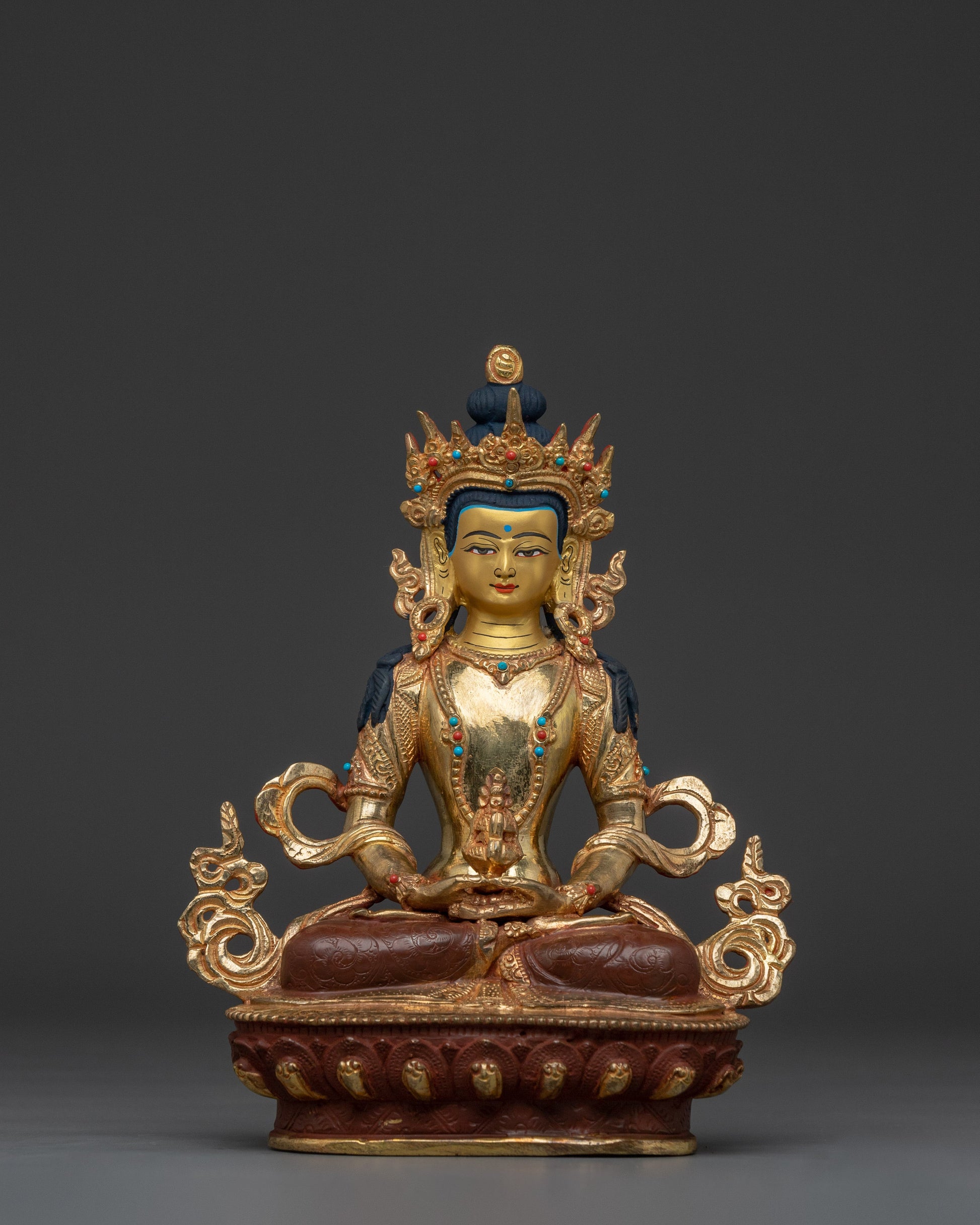 Amitayus Buddhist Copper Statue