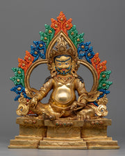 zambala gold gilded statue with detailed acrylic paints