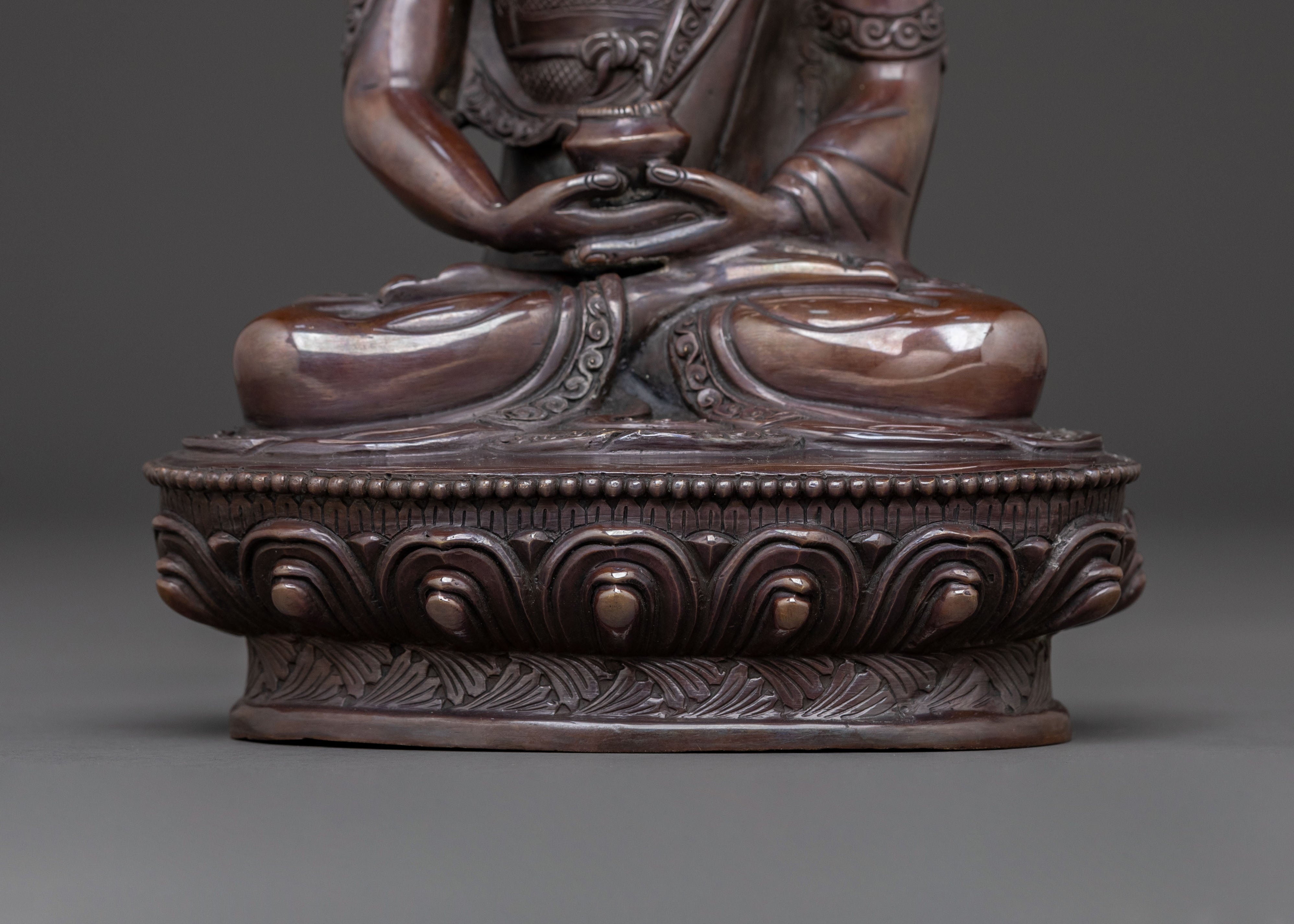 Amitabha Buddha | Serene Oxidized Copper Statue