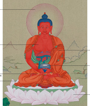 Traditional Amida Buddha Thangka | The Buddha of Boundless Light