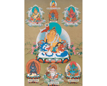 Five Jambhalas | Buddhist Wealth Deities