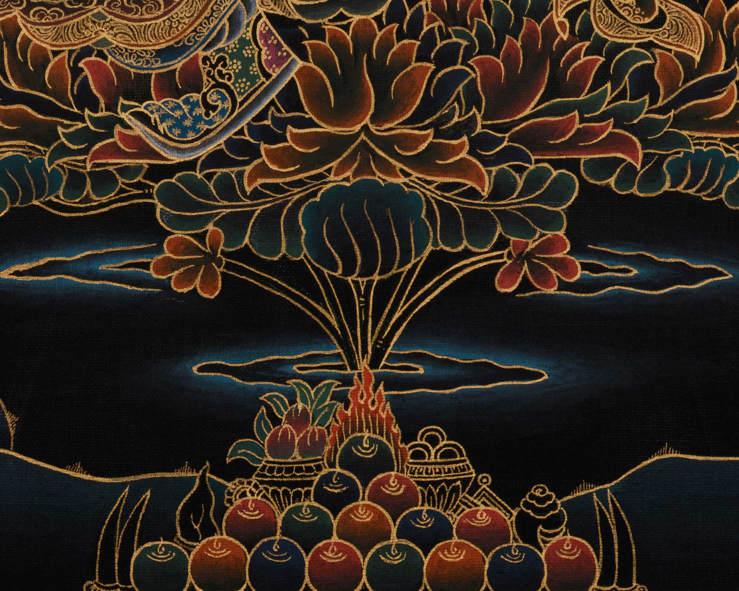 Guru Rinpoche Meditation Art | Tibetan Buddhist Master | Profound Wisdom Deity