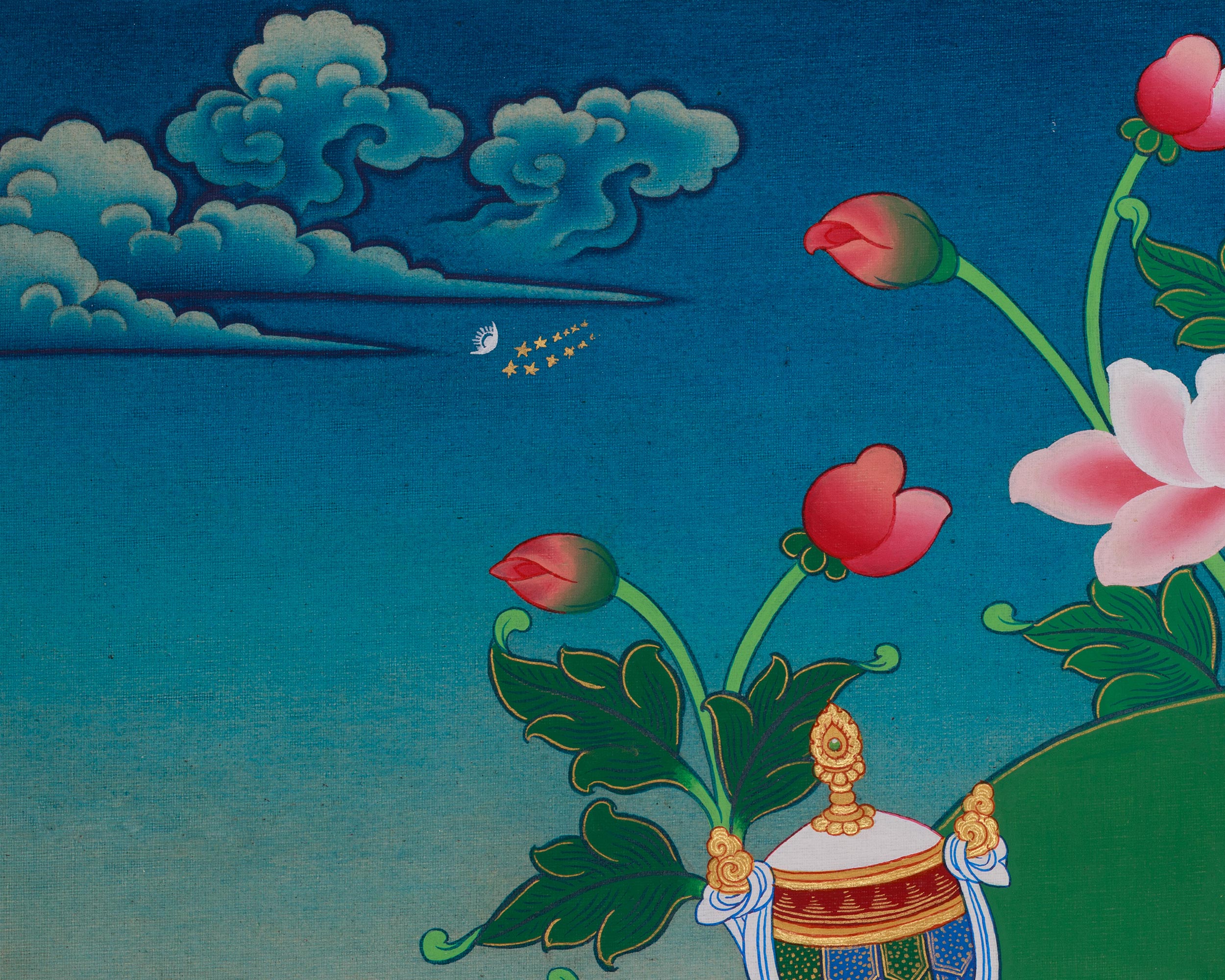 Sacred Namtoshe Thangka | Tibetan Buddhist Guardian King of the North