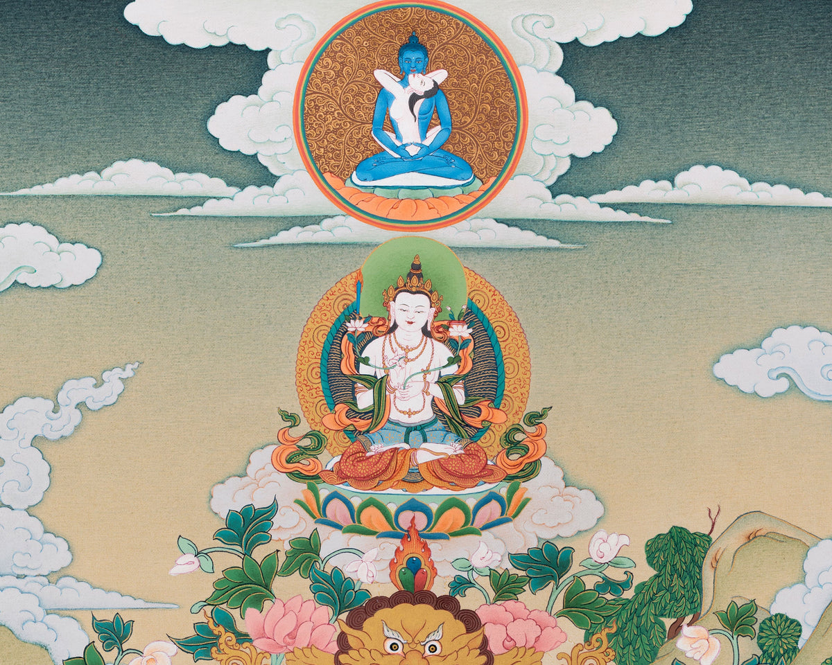 High-Quality Giclee Canvas Print of Guru Longchenpa | The Enlightened Nyingma Master