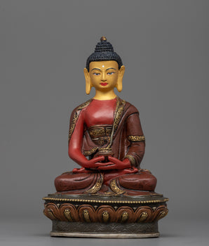 Hand-Carved Amitabha Sukhavati Statue | Enlightened Buddha