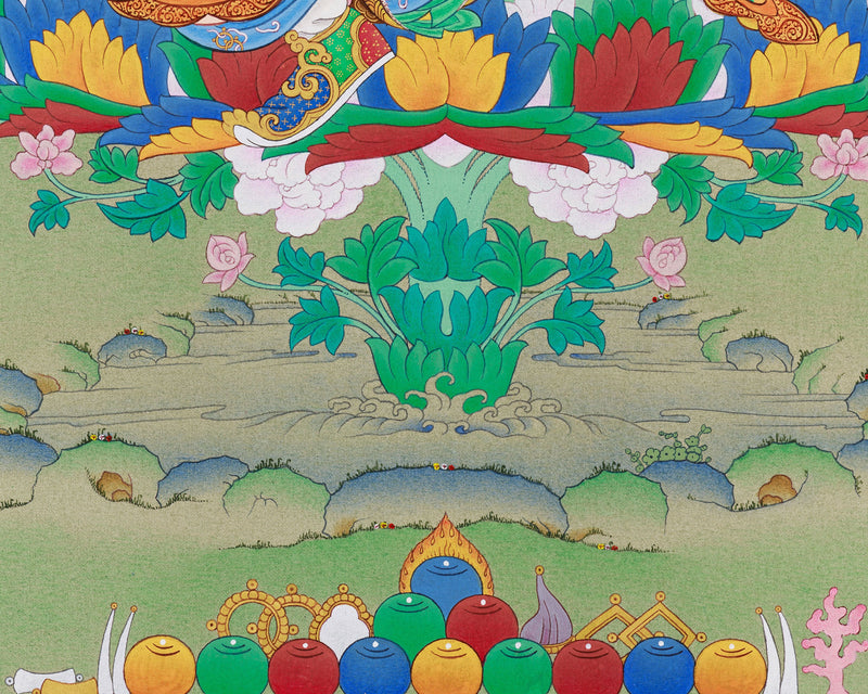 Lotus Vajra Guru Rinpoche | Hand-Painted Sacred Art