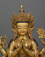 gold-gilded-compassionate-chenrezig