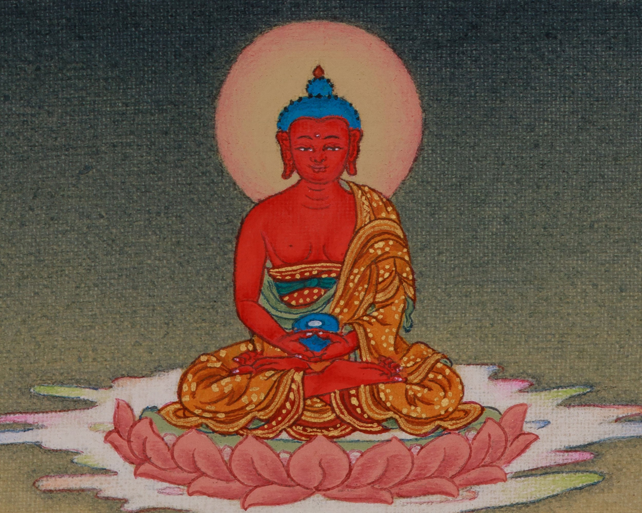 Green Tara With Amitabha Buddha Thangka | Symbolizing Swift Compassion and Protection