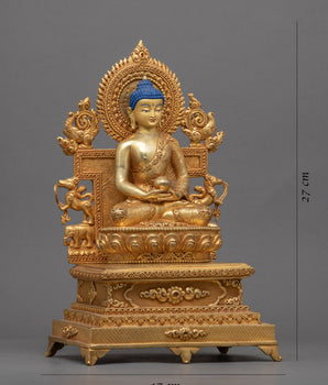 Hand-Carved Amitabha Buddha Sutra Practice Statue | Traditional Buddhist Art