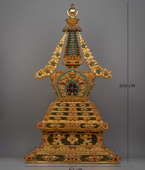 Tibetan Buddhist Enlightenment Stupa | Symbol of Enlightenment and Spiritual Devotion