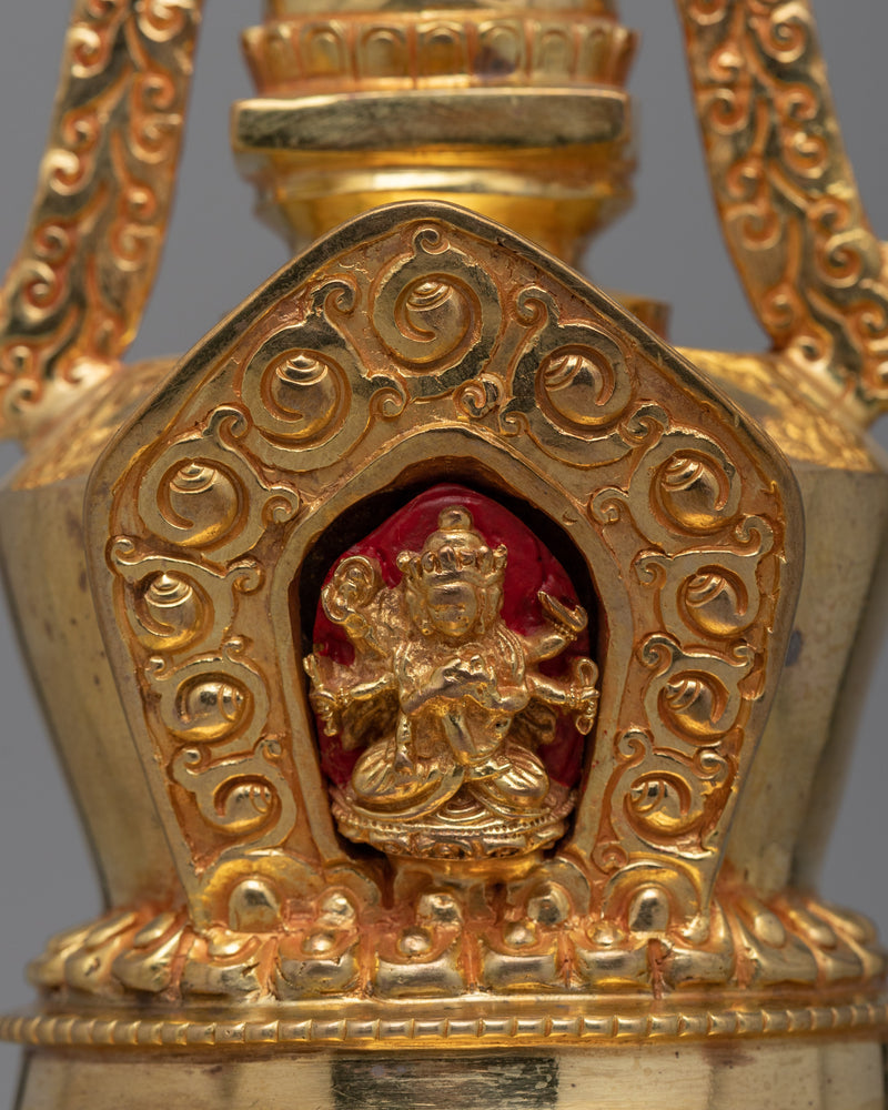 Handcrafted Sacred Buddhist Stupa | Buddhist Decor for Blessings and Enlightenment