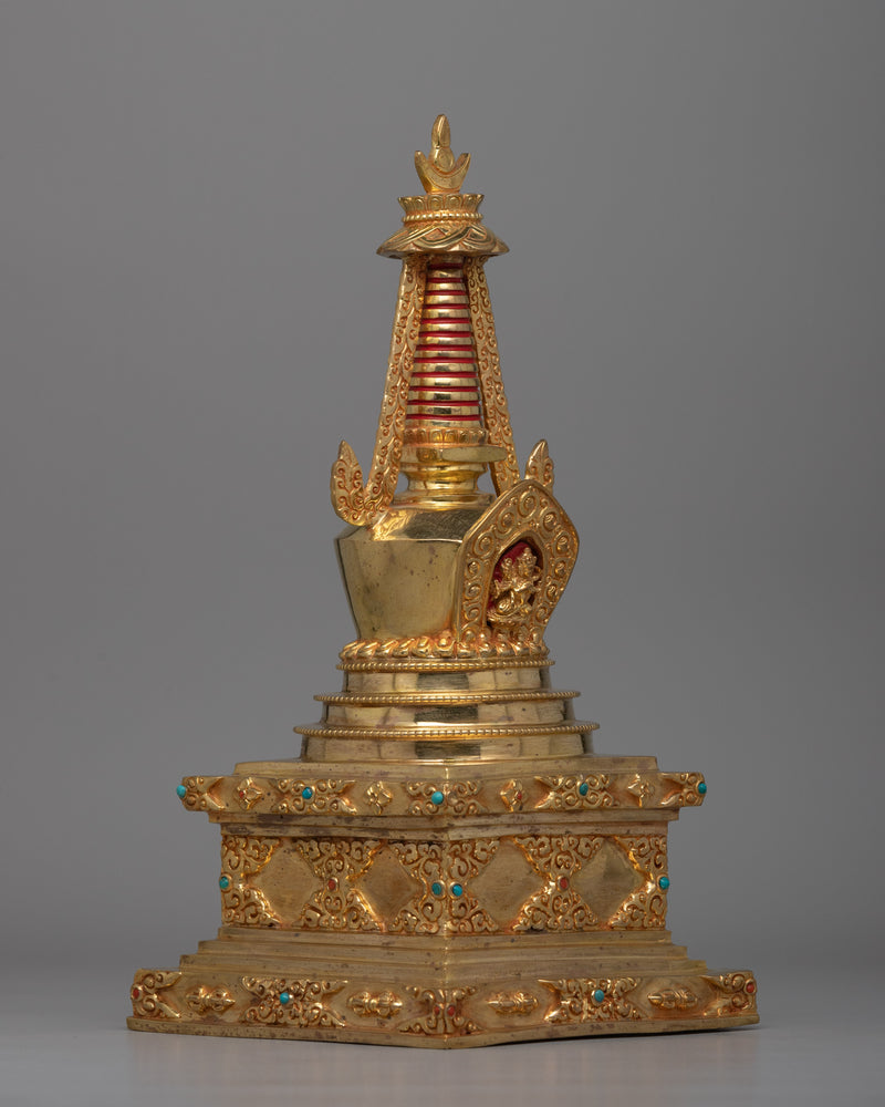 Handcrafted Sacred Buddhist Stupa | Buddhist Decor for Blessings and Enlightenment