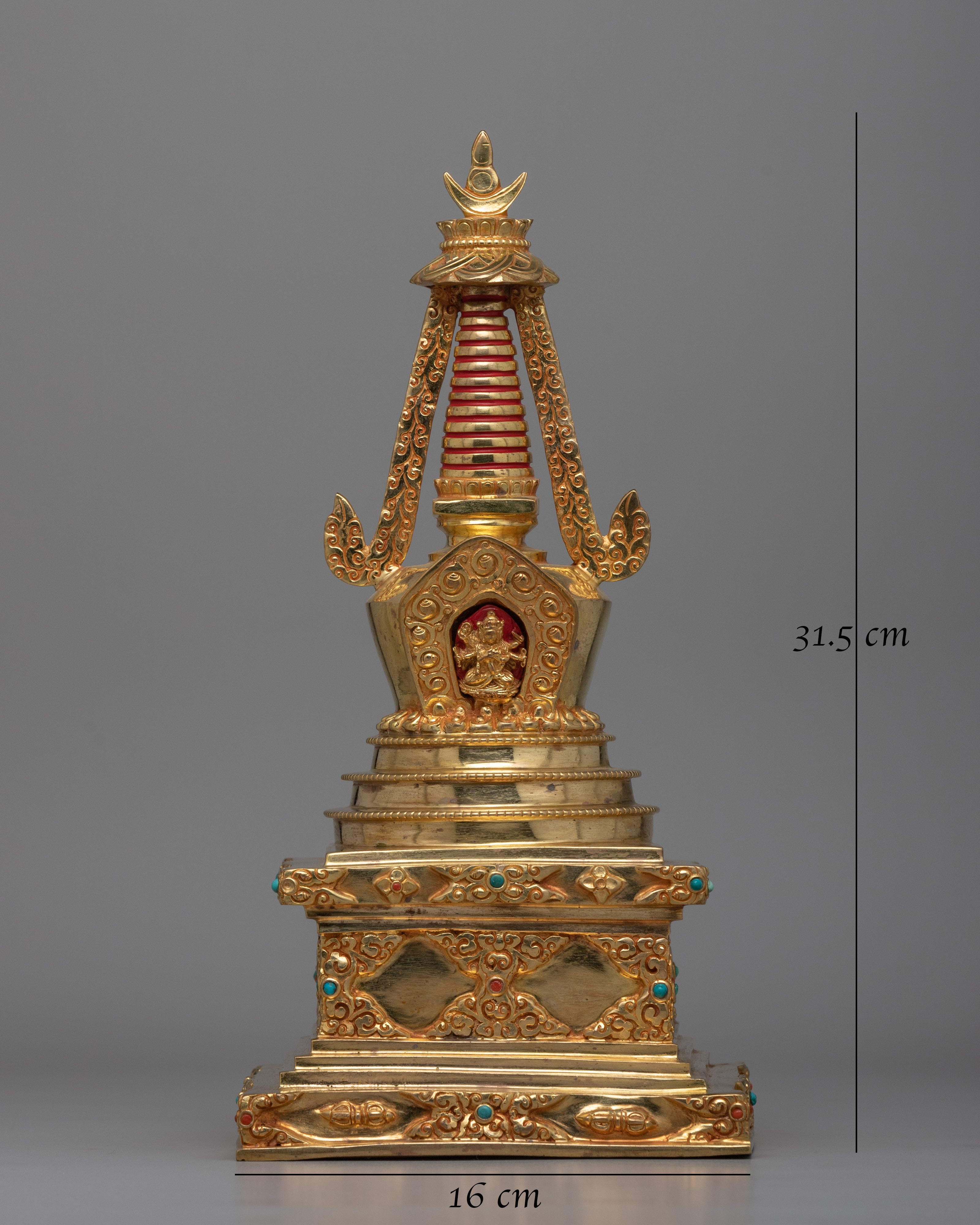 Handcrafted Sacred Buddhist Stupa | Buddhist Decor for Blessings and Enlightenment